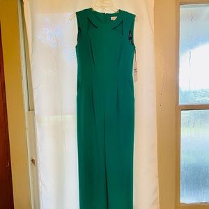 Calvin Klein green jumpsuit, size 6. Brand new with tags.
